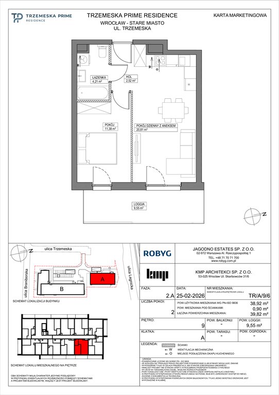 Nowe mieszkanie dwupokojowe Trzemeska Prime Residence Wrocław, Stare Miasto, Trzemeska  39m2 Foto 1