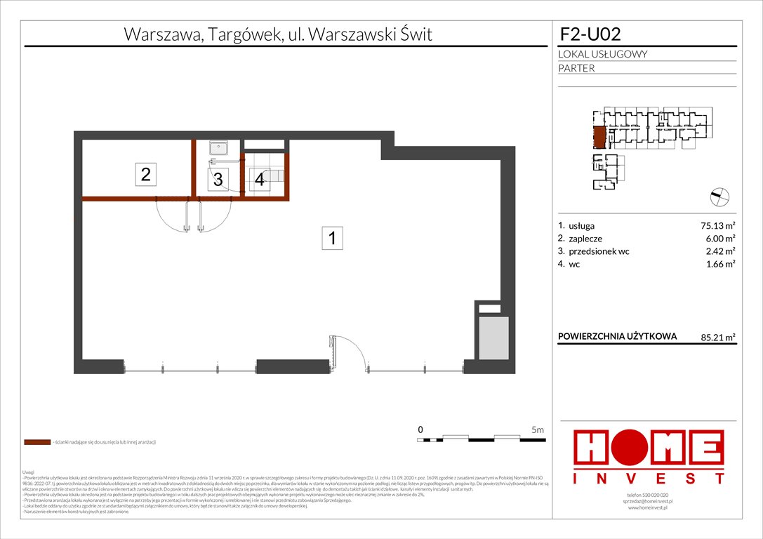 Nowy lokal użytkowy Warszawski Świt Etap XIV Warszawa, ul. Warszawski Świt  85m2 Foto 1