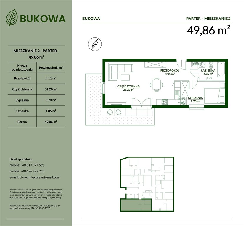 Nowe mieszkanie dwupokojowe Apartamenty Bukowa Bielsko-Biała, Aleksandrowice, Bukowa 29  50m2 Foto 1