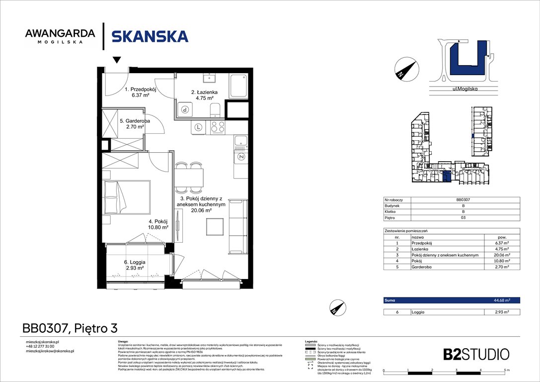 Nowe mieszkanie dwupokojowe Awangarda Mogilska Kraków, Prądnik Czerwony, Mogilska 126  45m2 Foto 1