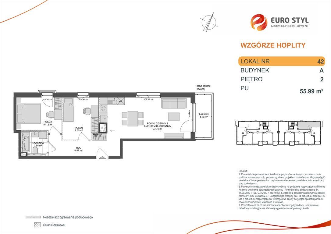 Nowe mieszkanie trzypokojowe WZGÓRZE HOPLITY Gdańsk, Zabornia, Kartuska  56m2 Foto 1