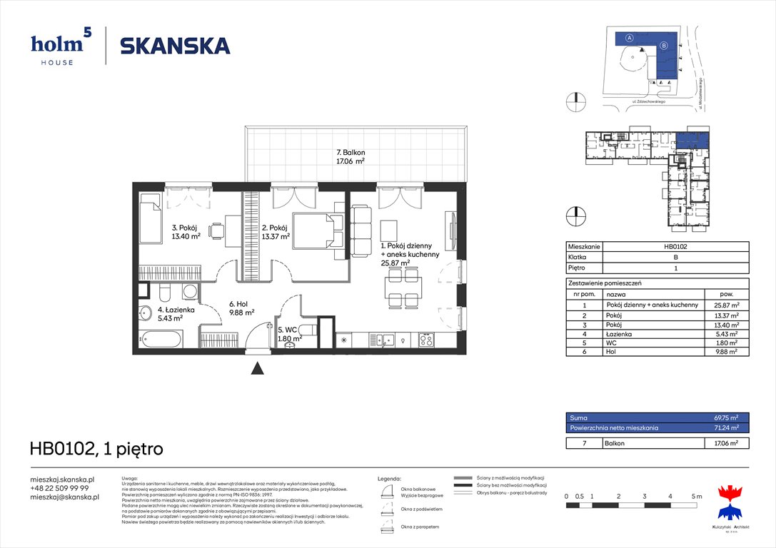 Nowe mieszkanie trzypokojowe Holm House  Warszawa, Mokotów, Domaniewska  70m2 Foto 1