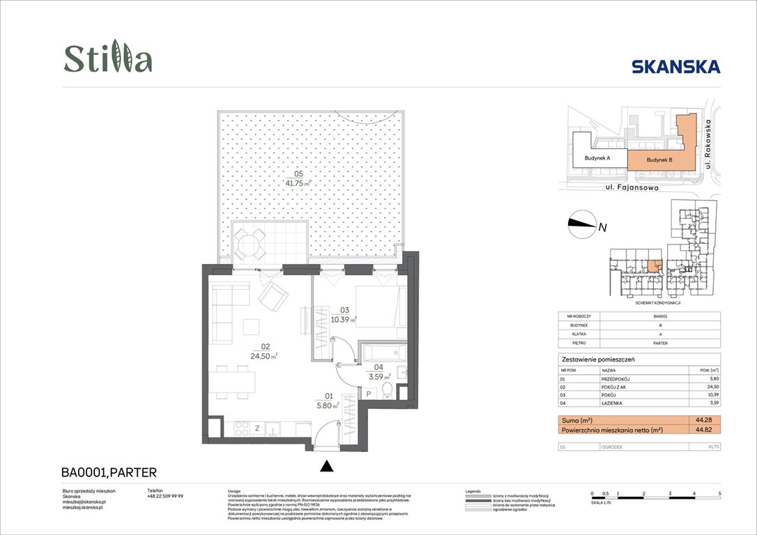 Nowe mieszkanie dwupokojowe Stilla Warszawa, Fajansowa 5  44m2 Foto 1