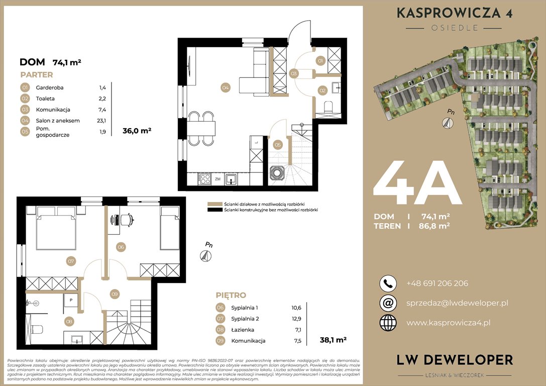 Nowy dom Osiedle Kasprowicza 4 Łódź, Jana Kasprowicza 4  74m2 Foto 1