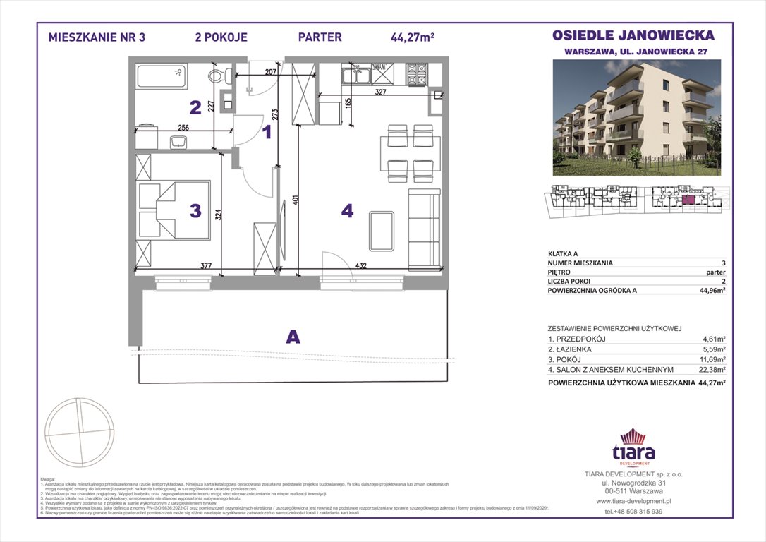 Nowe mieszkanie dwupokojowe Janowiecka 27 Warszawa, Targówek, Janowiecka 27  44m2 Foto 1