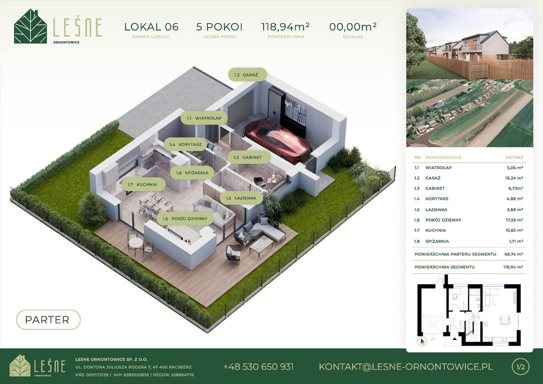 Nowe mieszkanie Leśne Ornontowice Ornontowice, Myśliwska  119m2 Foto 1