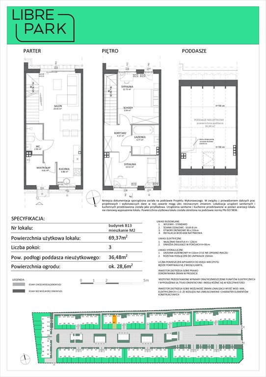 Nowe mieszkanie trzypokojowe Osiedle Libre Park Dębogórze, Pistacjowa 5  69m2 Foto 1