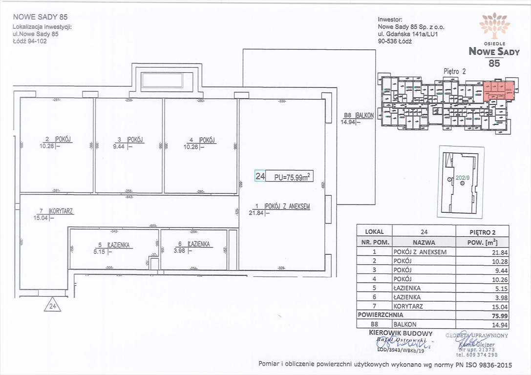 Nowe mieszkanie czteropokojowe  Nowe Sady 85 Łódź, Polesie, Nowe Sady 85  76m2 Foto 1