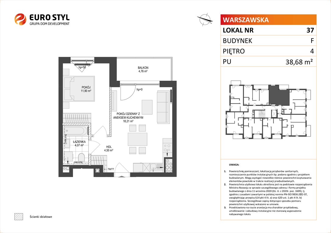 Nowe mieszkanie dwupokojowe OSIEDLE WARSZAWSKA Gdańsk, Warszawska  39m2 Foto 1