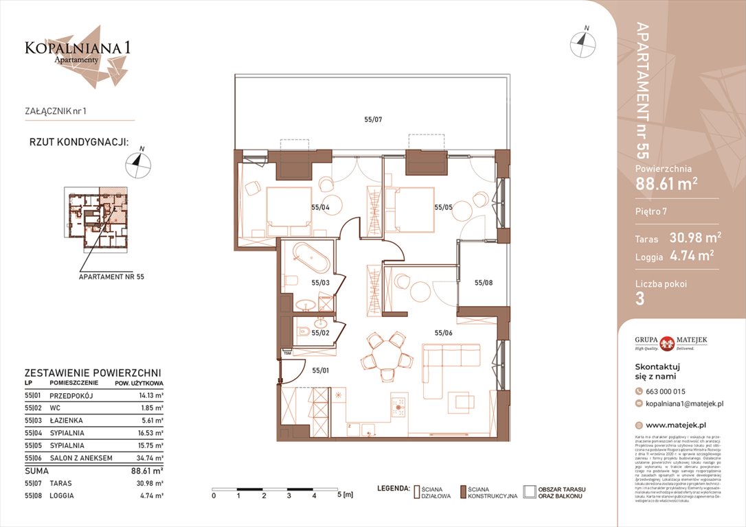 Nowe mieszkanie trzypokojowe KOPALNIANA 1 Katowice, Bogucice, Kopalniana 1  89m2 Foto 1