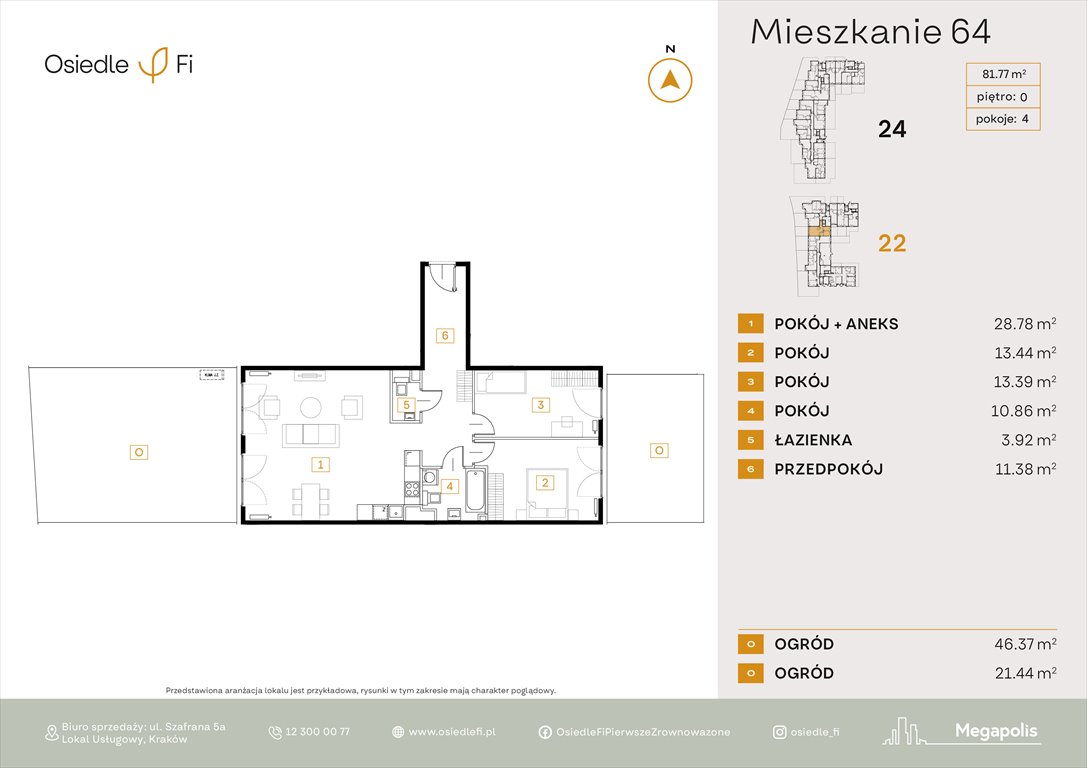 Nowe mieszkanie trzypokojowe Osiedle FI 3 Kraków, Rzemieślnicza 22-24  83m2 Foto 1