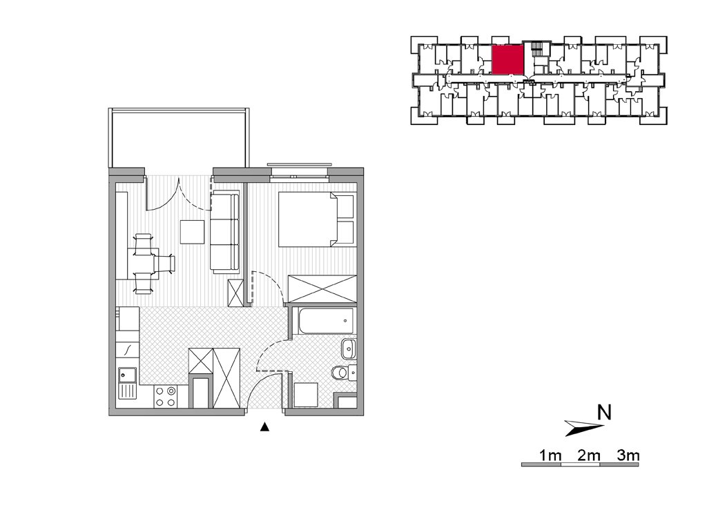 Nowe mieszkanie dwupokojowe ul. Powstańców/os. Piastów bud F Kraków, Mistrzejowice, Os. Piastów 77  34m2 Foto 1