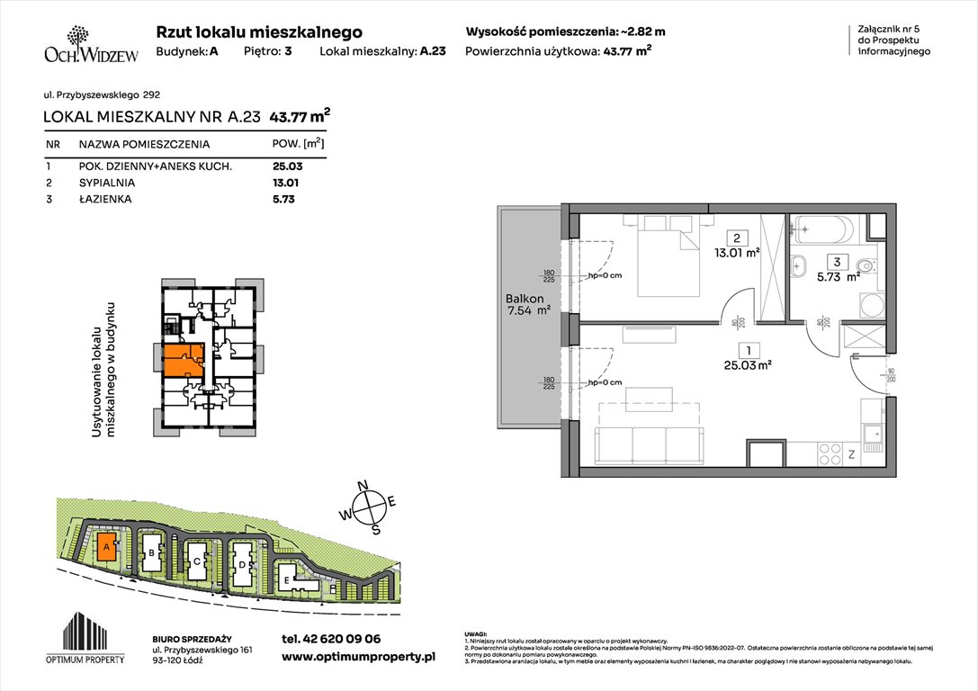 Nowe mieszkanie dwupokojowe OchWidzew Łódź, Widzew, Przybyszewskiego 292-300  44m2 Foto 1
