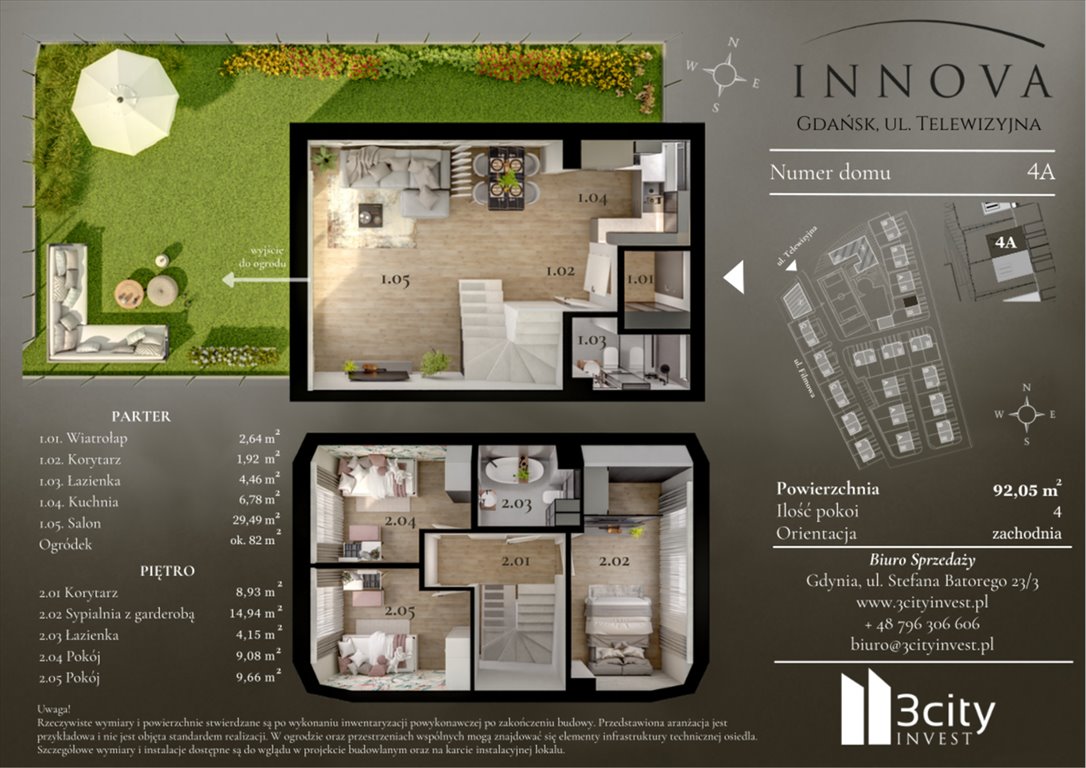 Nowe mieszkanie czteropokojowe  Innova Gdańsk, Matarnia, Telewizyjna 32  92m2 Foto 1