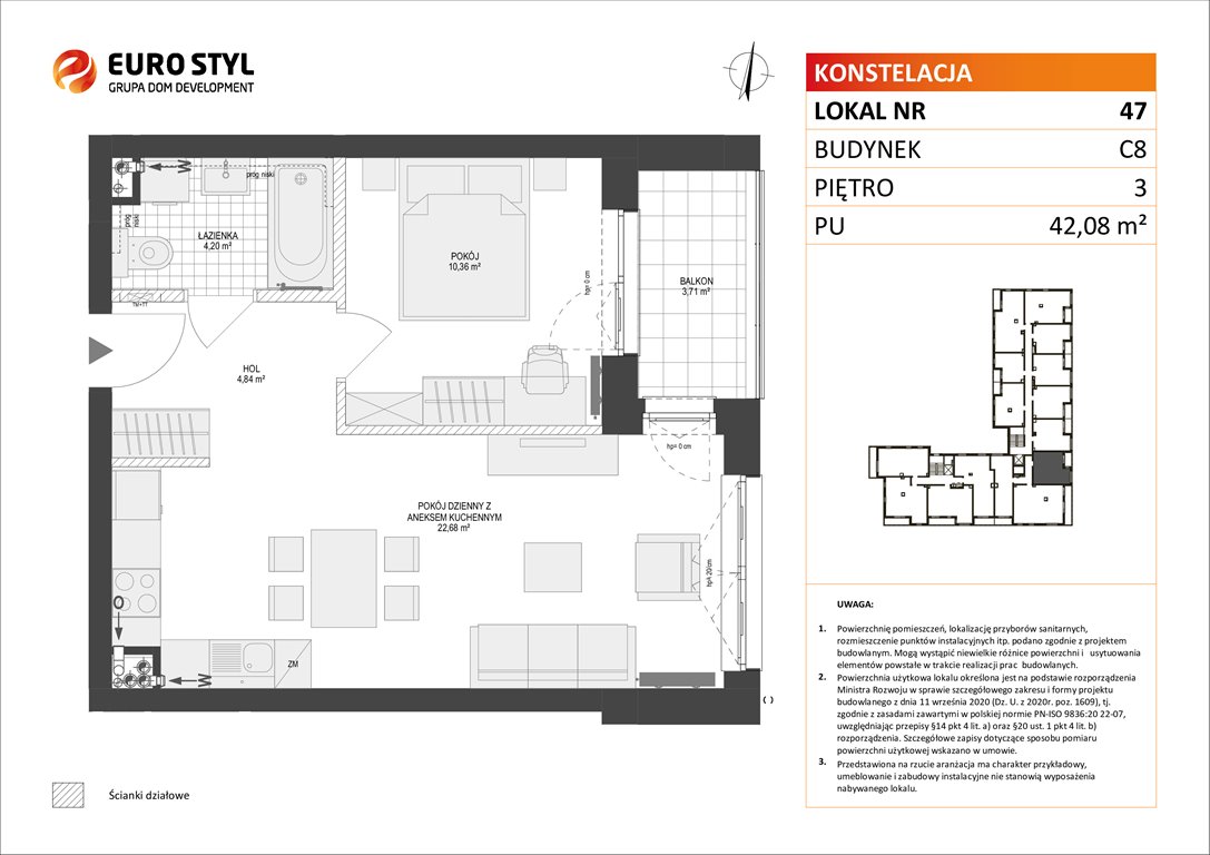 Nowe mieszkanie dwupokojowe KONSTELACJA Gdynia, Pogórze, Paderewskiego  42m2 Foto 1