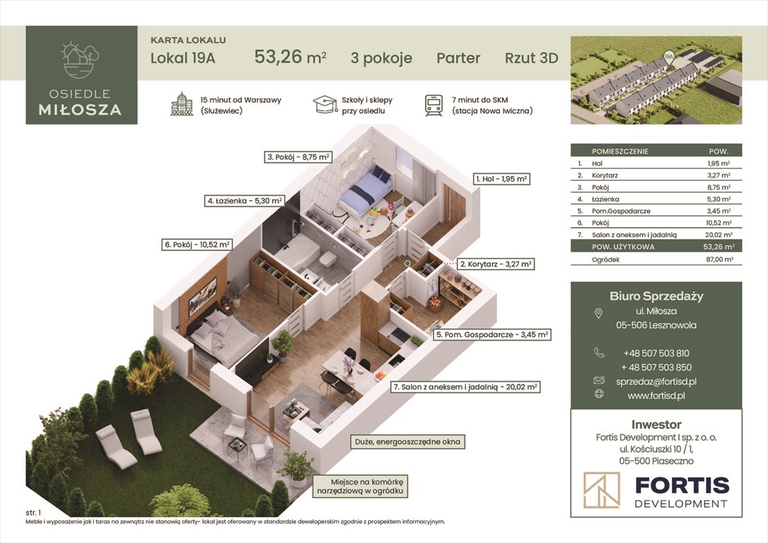 Nowe mieszkanie trzypokojowe Osiedle Miłosza Lesznowola, Czesława Miłosza 5  53m2 Foto 1