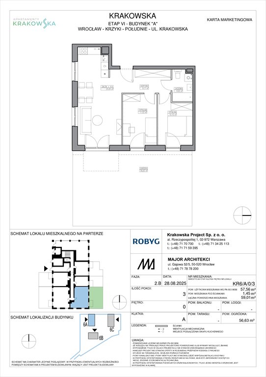Nowe mieszkanie trzypokojowe Apartamenty Krakowska Wrocław, Krzyki, Krakowska 112  58m2 Foto 1