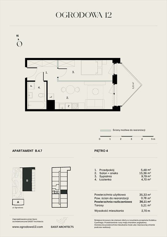 Nowe mieszkanie Apartamentowiec Ogrodowa 12 Poznań, Ogrodowa 12  36m2 Foto 1