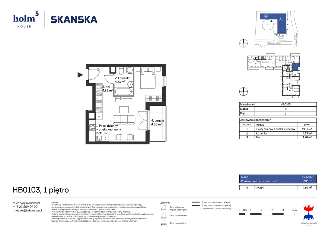 Nowa kawalerka Holm House  Warszawa, Mokotów, Domaniewska  36m2 Foto 1