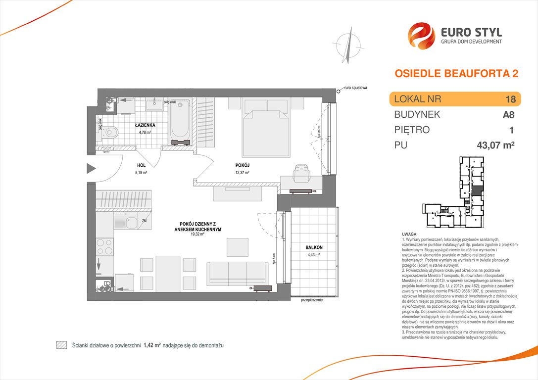 mieszkanie na sprzedaż 43m2 mieszkanie Pogórze, Pogórze, ul. Paderewskiego