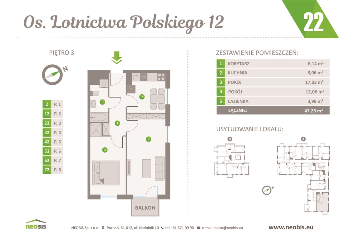 Nowe mieszkanie dwupokojowe OSIEDLE LOTNICTWA POLSKIEGO 12 W POZNANIU Poznań, Jeżyce, OS. LOTNICTWA POLSKIEGO 12  47m2 Foto 1