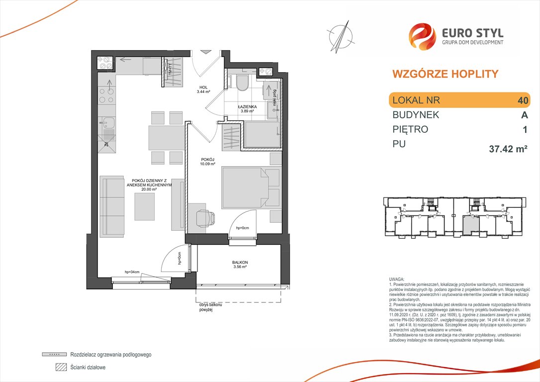 Nowe mieszkanie dwupokojowe WZGÓRZE HOPLITY Gdańsk, Zabornia, Kartuska  37m2 Foto 1