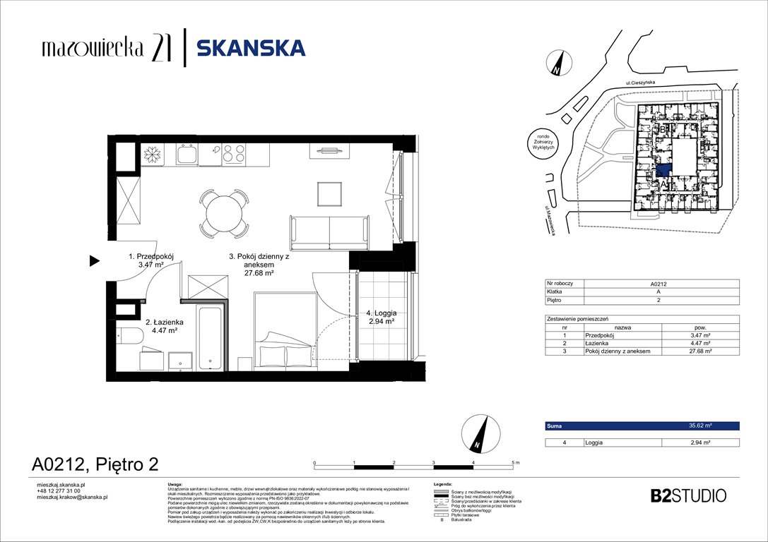 Nowa kawalerka Mazowiecka 21 Kraków, Krowodrza, ul. Mazowiecka 21  36m2 Foto 1