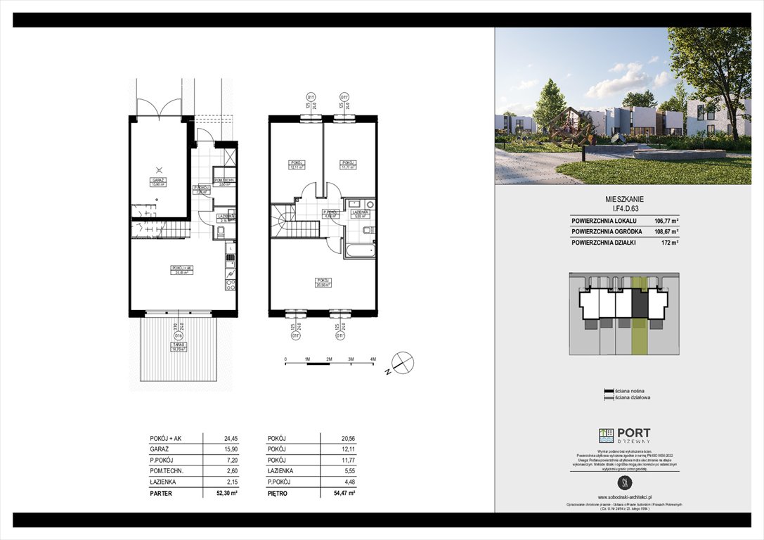 Nowe mieszkanie czteropokojowe  Port Drzewny Toruń, Stary Toruń, ul. Portowa  105m2 Foto 1