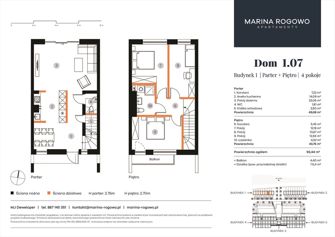 Nowy dom APARTAMENTY MARINA ROGOWO Rogowo, Rogowo 65  93m2 Foto 1