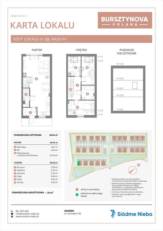 Nowy dom BURSZTYNOVA POLANA BĄKOWO, WIECZORNYCH MGIEŁ  85m2 Foto 1