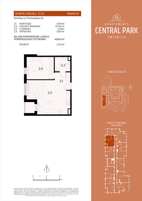Nowe mieszkanie dwupokojowe Apartamenty Central Park Świdnica Świdnica, Lipowa 14  49m2 Foto 1