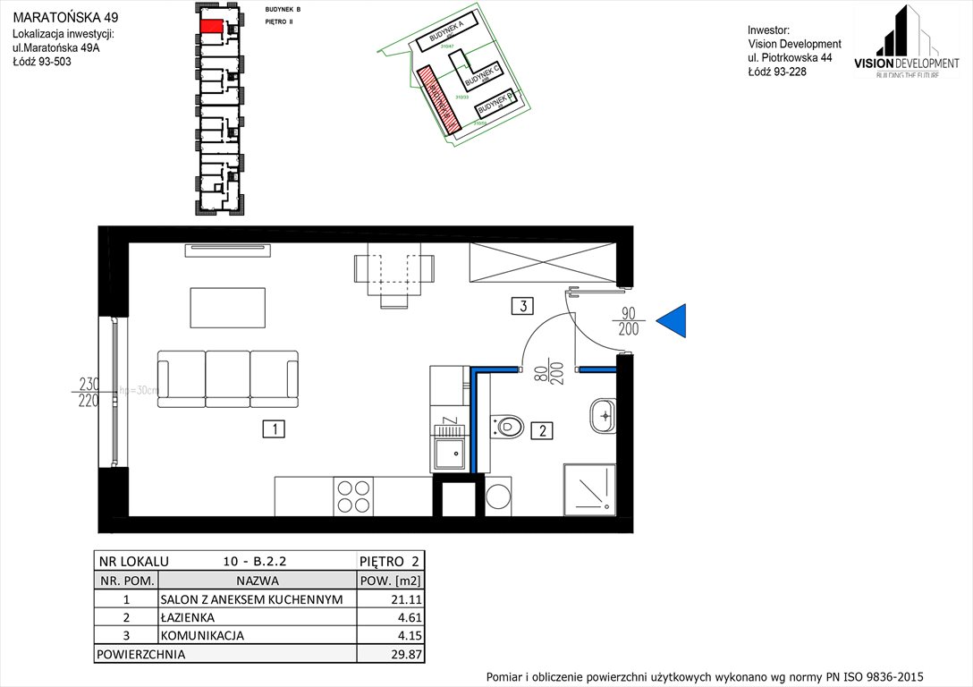 mieszkanie na sprzedaż 30m2 mieszkanie Łódź, Retkinia, Maratońska 49C