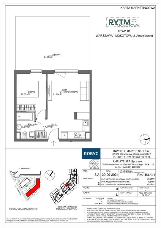 Nowe mieszkanie dwupokojowe Rytm Mokotowa Warszawa, Mokotów, Antoniewska  39m2 Foto 1