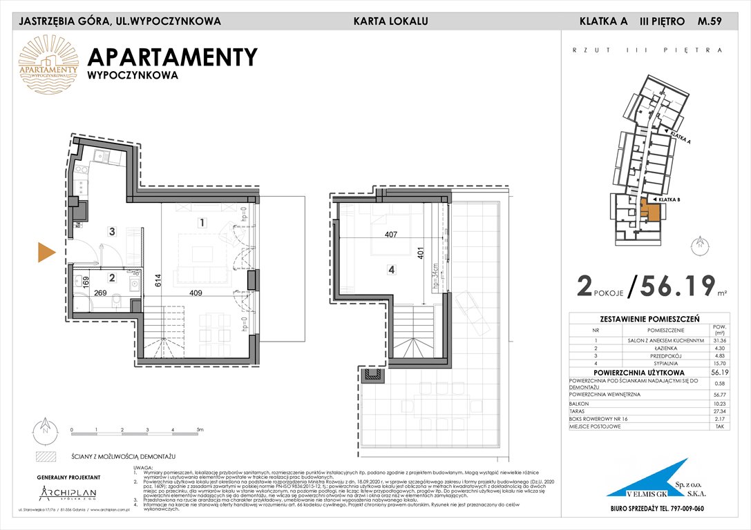 Nowe mieszkanie Apartamenty Wypoczynkowa Jastrzębia Góra, Wypoczynkowa  56m2 Foto 1