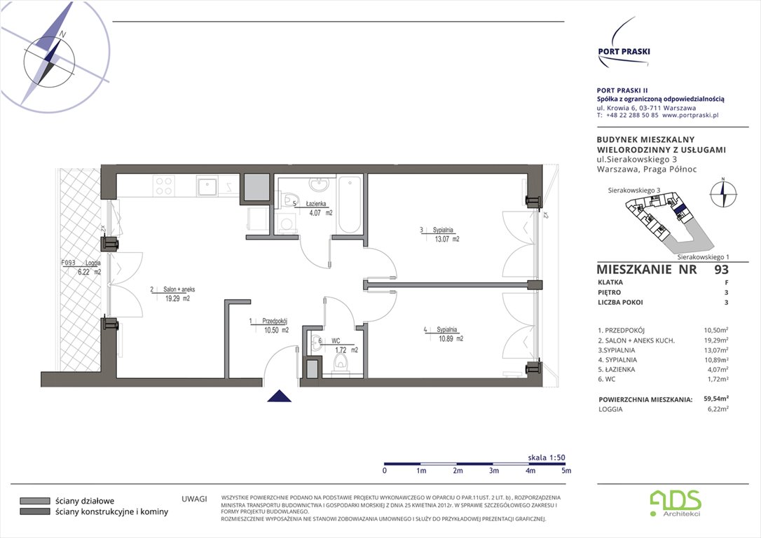 Nowe mieszkanie trzypokojowe Sierakowskiego 1 i 3 Warszawa, Praga - Północ, Sierakowskiego 1-3  60m2 Foto 1