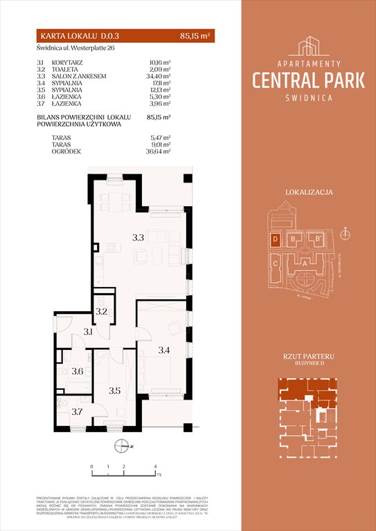 Nowe mieszkanie trzypokojowe Apartamenty Central Park Świdnica Świdnica, Lipowa 14  85m2 Foto 1