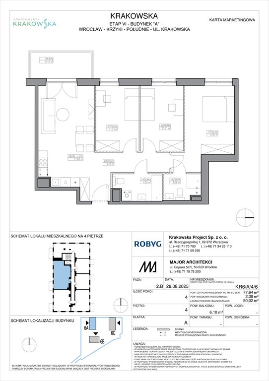 Nowe mieszkanie czteropokojowe  Apartamenty Krakowska Wrocław, Krzyki, Krakowska 112  78m2 Foto 1