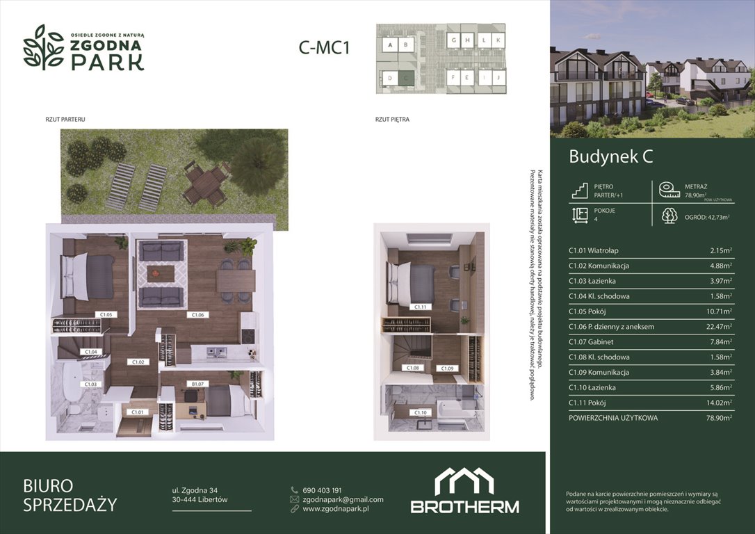 Nowe mieszkanie czteropokojowe  Zgodna Park Kraków, Zgodna  34  79m2 Foto 1