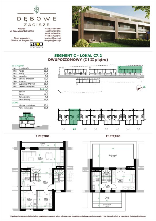 Nowe mieszkanie czteropokojowe  Dębowe Zacisze Gliwice, Dolnej Wsi  94m2 Foto 1