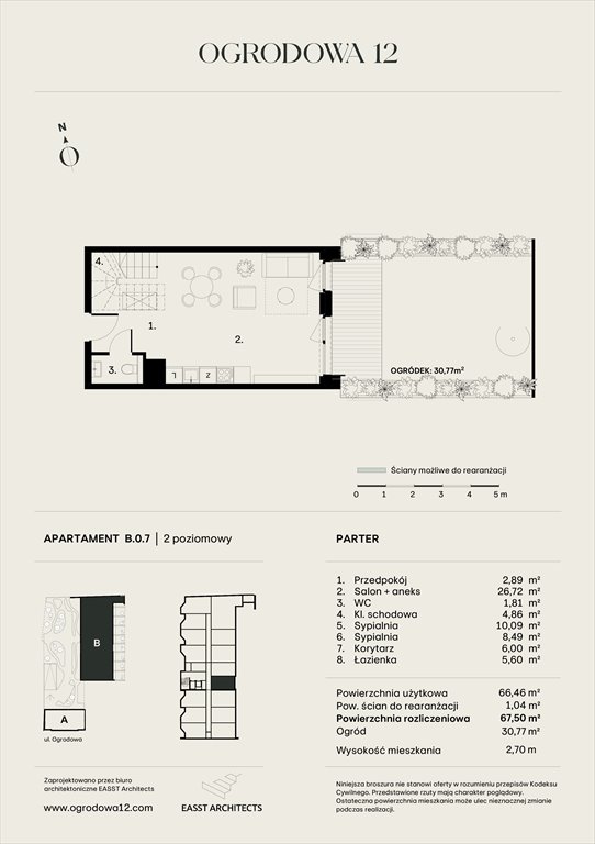 Nowe mieszkanie Apartamentowiec Ogrodowa 12 Poznań, Ogrodowa 12  68m2 Foto 1