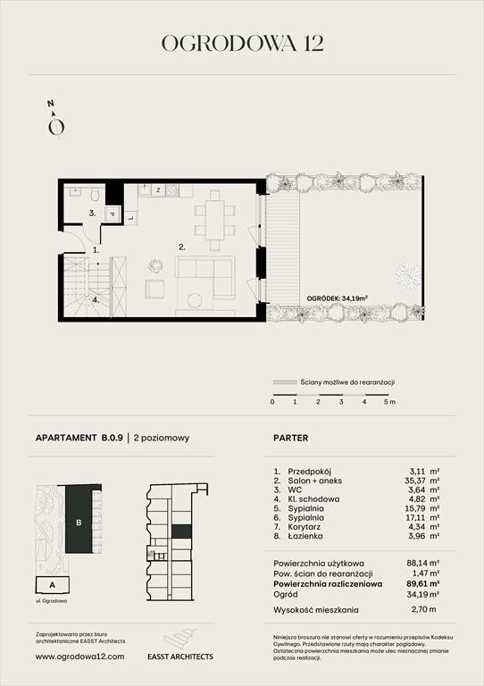 Nowe mieszkanie Apartamentowiec Ogrodowa 12 Poznań, Ogrodowa 12  90m2 Foto 1