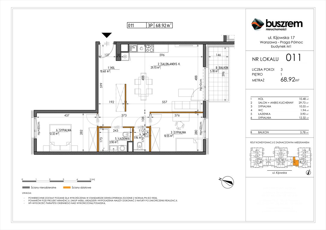Nowe mieszkanie trzypokojowe Kijowska 17 Warszawa, Praga Północ, Kijowska 17  69m2 Foto 1