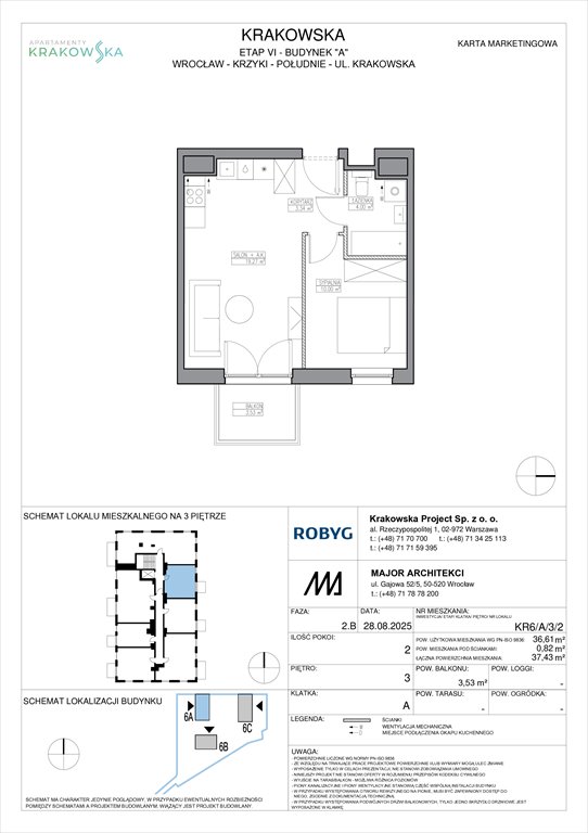 Nowe mieszkanie dwupokojowe Apartamenty Krakowska Wrocław, Krzyki, Krakowska 112  37m2 Foto 1