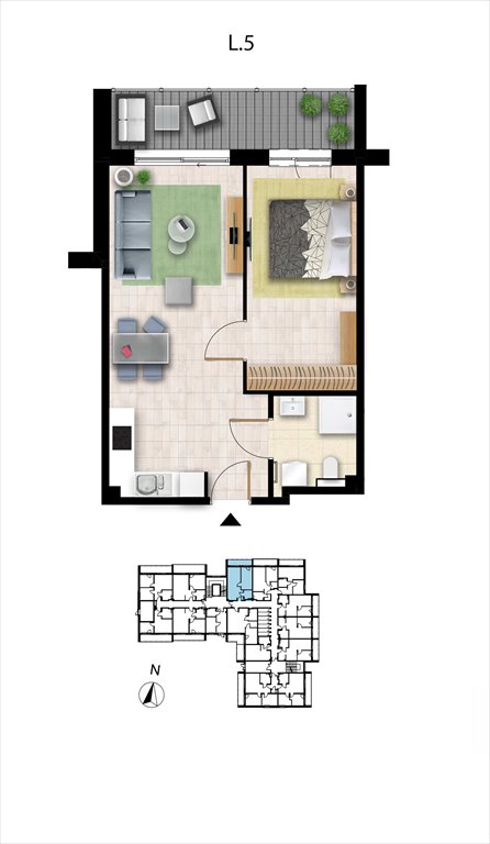 Nowe mieszkanie dwupokojowe Sunset Resort Grzybowo, Nadmorska 98 -106  45m2 Foto 1