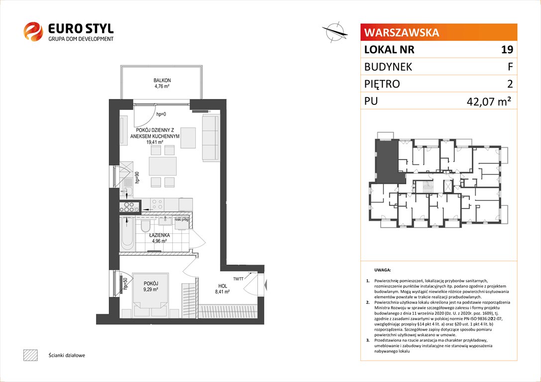 Nowe mieszkanie dwupokojowe OSIEDLE WARSZAWSKA Gdańsk, Warszawska  42m2 Foto 1