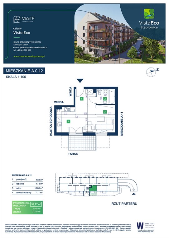 Nowa kawalerka Vista Eco  Wrocław, Fabryczna, Stabłowice, Łomnicka  33m2 Foto 1