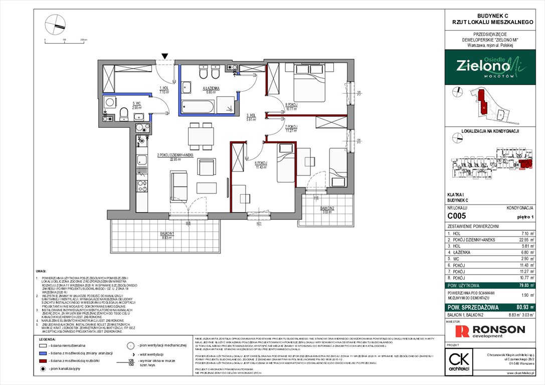 Nowe mieszkanie czteropokojowe  Zielono Mi Warszawa, Mokotów, ul. Polska 10  79m2 Foto 1