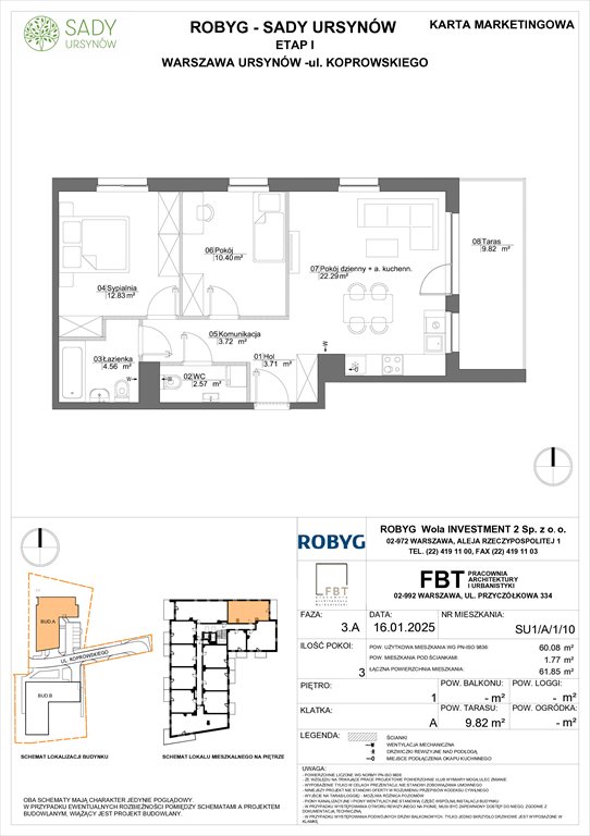 Nowe mieszkanie trzypokojowe Sady Ursynów Warszawa, Koprowskiego  60m2 Foto 1