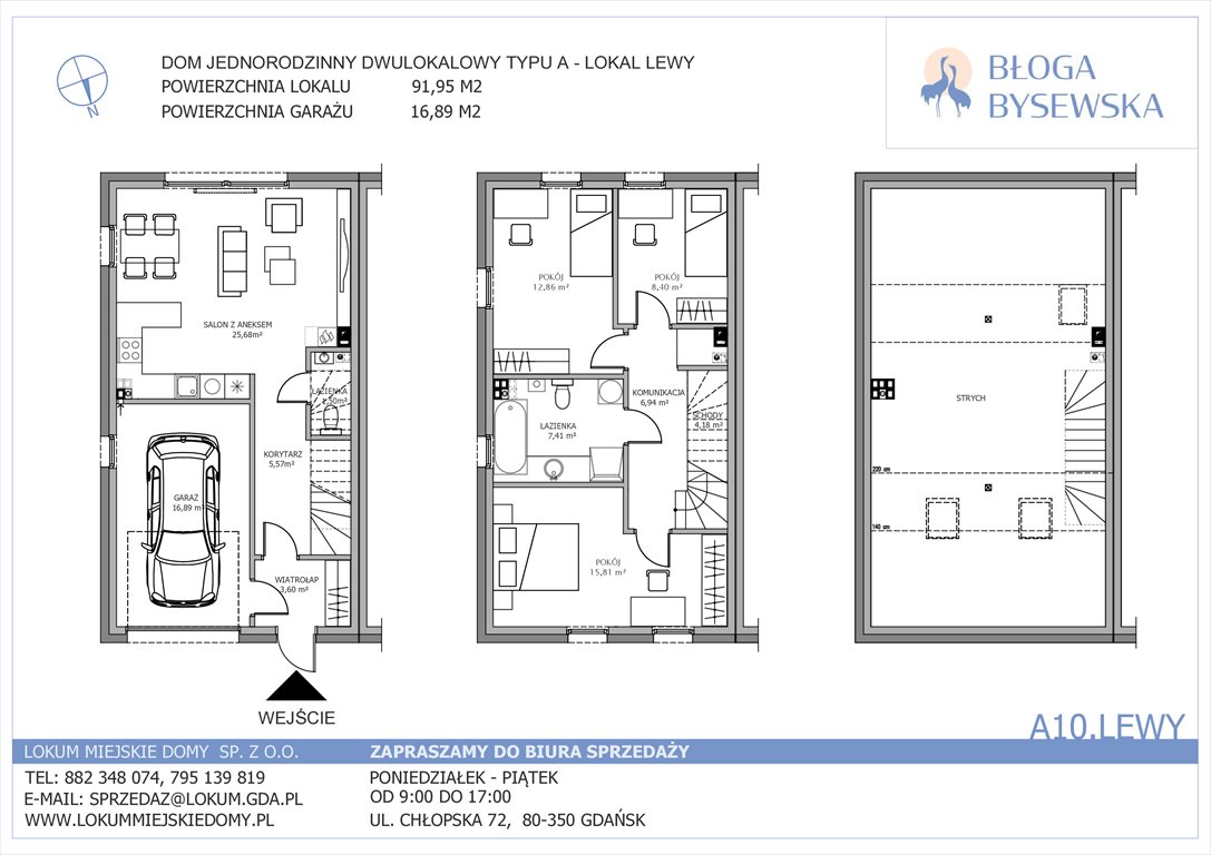 Nowy dom Błoga Bysewska Gdańsk, Kokoszki, Geologów  109m2 Foto 1