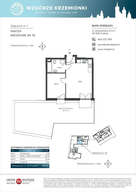 Nowe mieszkanie dwupokojowe WZGÓRZE KRZEMIONKI 2 Kraków, Podgórze, Jerozolimska 4  41m2 Foto 1
